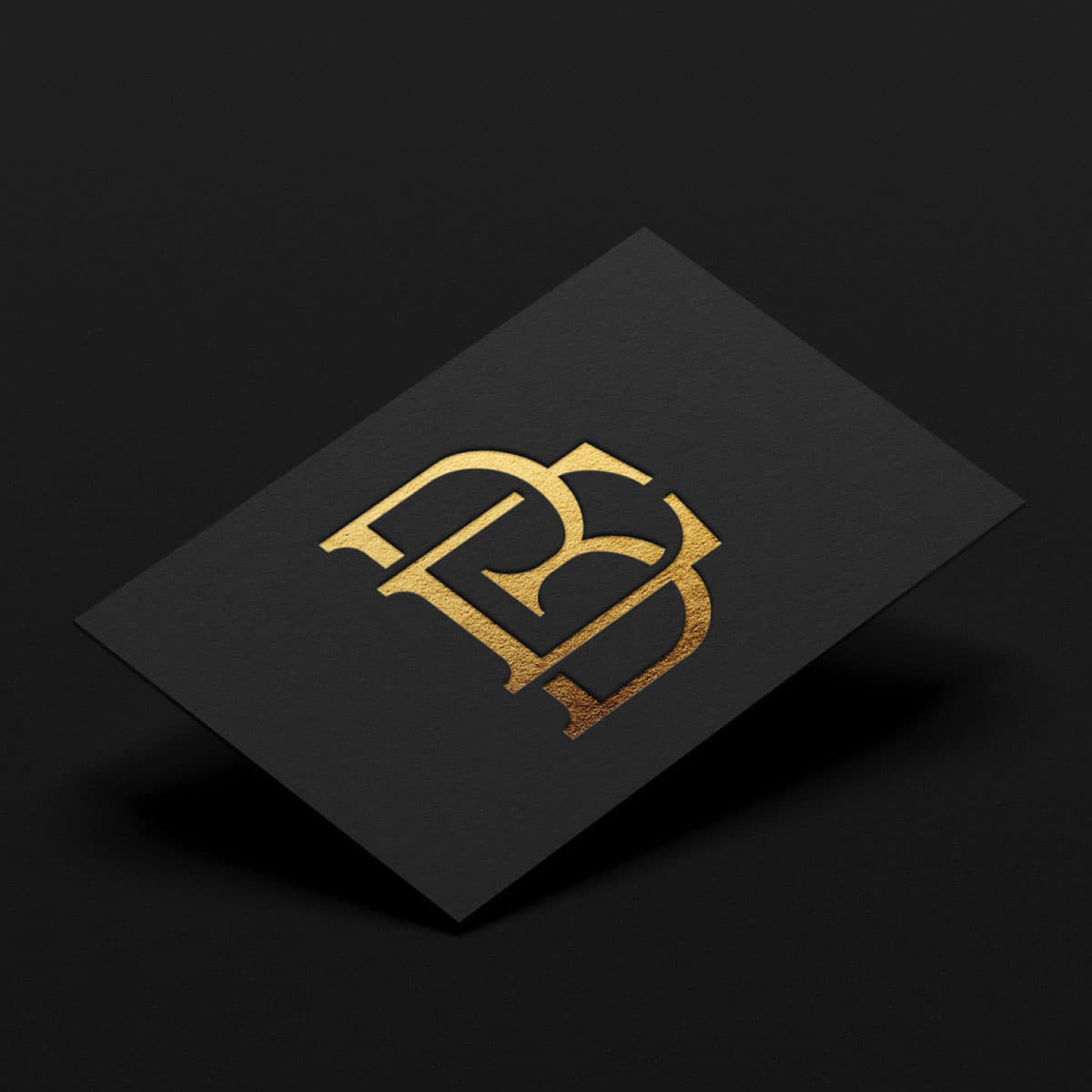 Embossed logo on textured paper